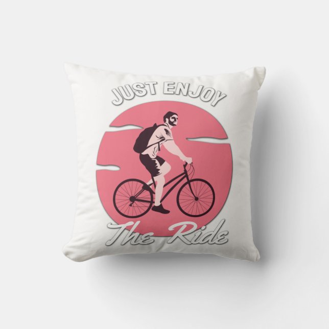 Coussin Amateur de vélo - Profitez simplement du trajet (Recto)