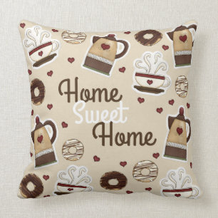 Coussin Amateurs de café Home Sweet Home