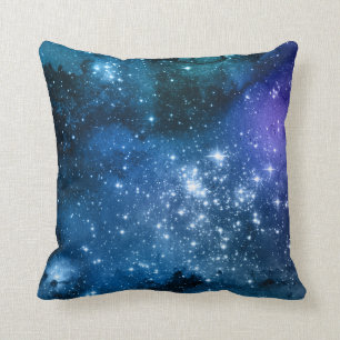 Coussin Amateurs de galaxie Starry Space Blue Sky White Sp