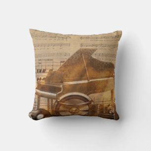 Coussin Amateurs de musique subtile coussin, piano, instru