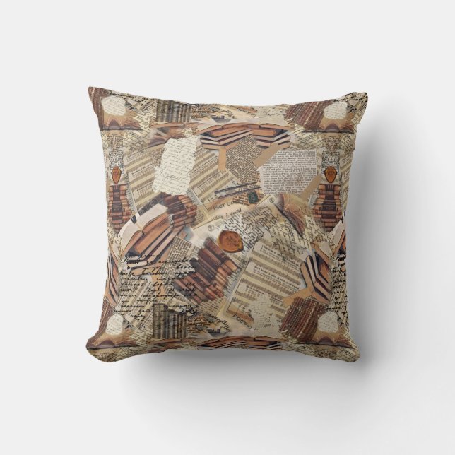 Coussin Amateurs d'écrivain et de livre (Recto)