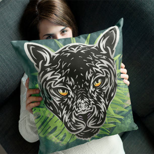 Coussin Amazonie tropicale Black Panther