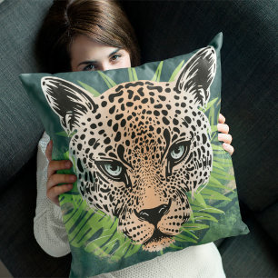 Coussin Amazonie tropicale du Jaguar