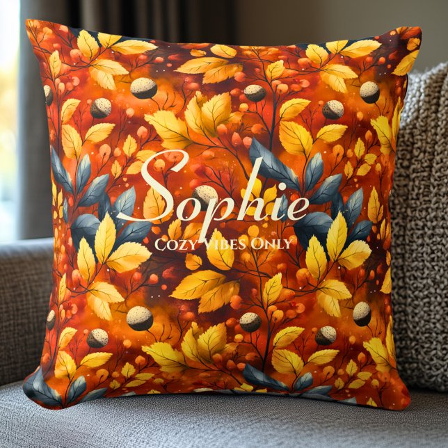 Coussin Ambiance Cosy Uniquement Feuilles D'Automne | Déco (Créateur téléchargé)