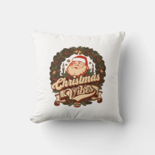 Coussin Ambiance de Noël Couronne de Claus de Père Noël Cl