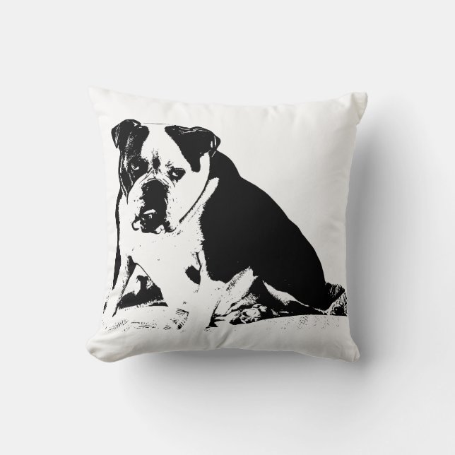 Coussin Ambiance Loft, Bulldog (Recto)