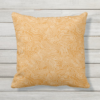 Coussin Ambre topographique du carré | de |