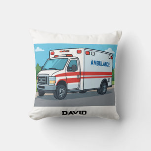 Coussin Ambulance conducteur cadeau customisé