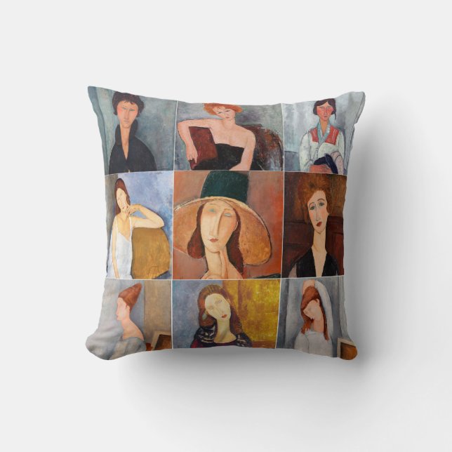 Coussin Amedeo Modigliani - Collage de chefs-d'oeuvre (Recto)