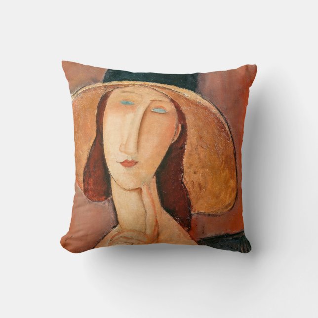 Coussin Amedeo Modigliani - Jeanne Hebuterne en grand Casq (Recto)