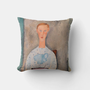 Coussin Amedeo Modigliani - Une fille avec une blouse Polk
