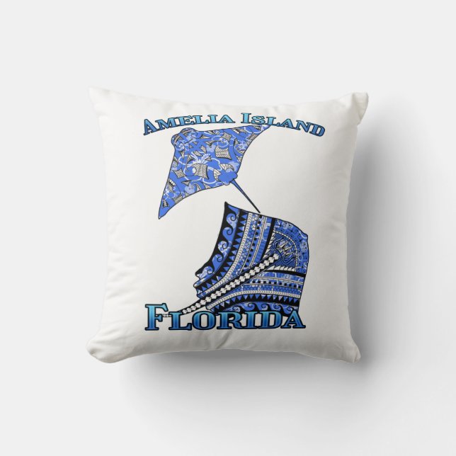 Coussin Amelia Island Florida Tribal de vacances Stingray (Recto)