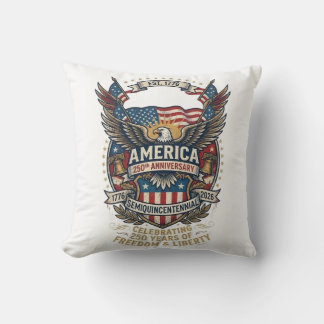 Coussin America 250th Anniversary Patriotic 1776 Freedom 