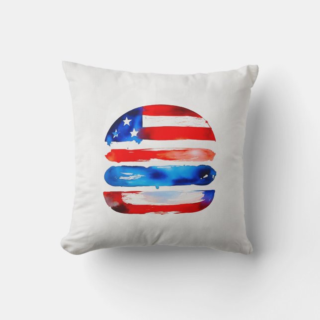 Coussin America Burger (Peinture Blanche No. 3) (Recto)