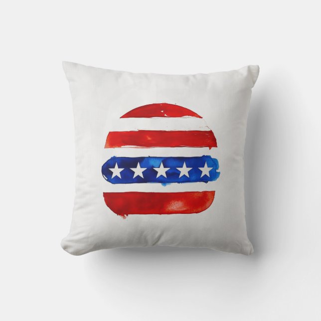 Coussin America Burger (Peinture Blanche No. 4) (Recto)