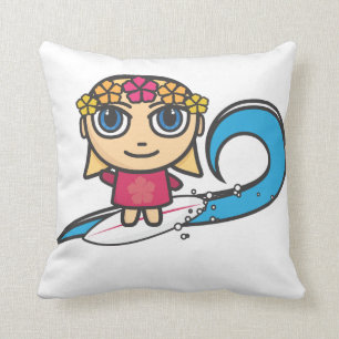 Coussin américain/coussin de fille blonde de
