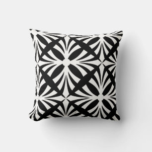 Coussin américain MOJO à motif noir et blanc