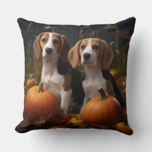Coussin American Anglais Foxhound Puppy Automne Delight