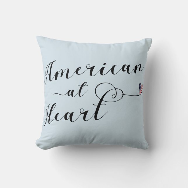 Coussin American At Heart Throw Cushion, USA (Recto)