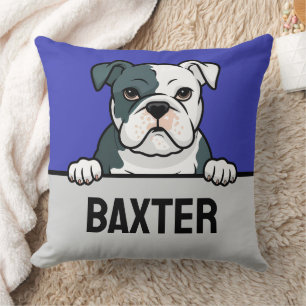 Coussin American Bulldog Custom Bulldog Chien à puce Amour