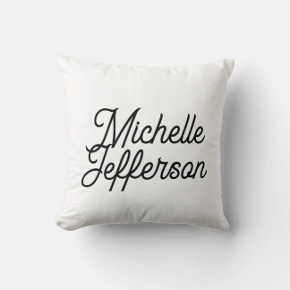 Coussin American Creative tendance noir calligraphie