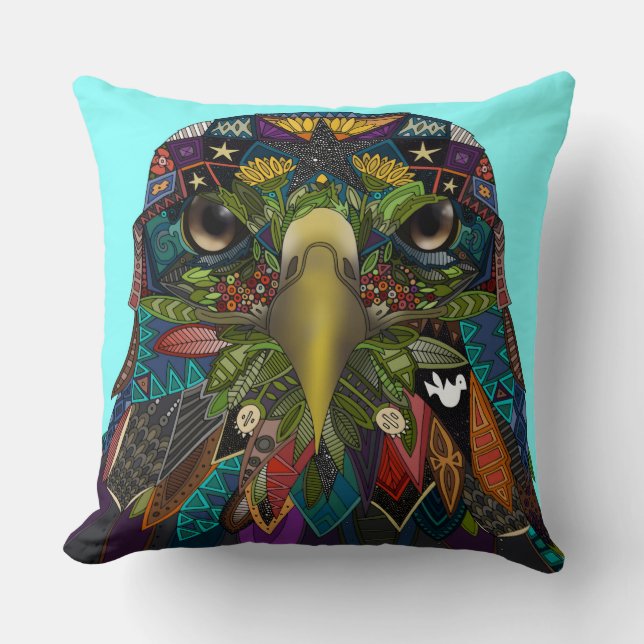 Coussin American Eagle blue (Recto)