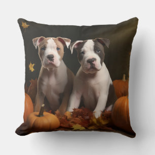 Coussin American Staffordshire Puppy Automne Délice