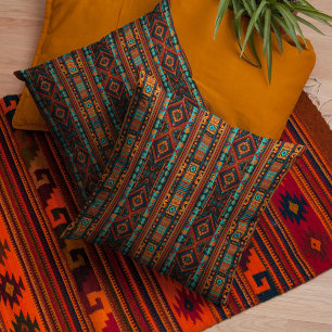 Coussin Amérindiens Motifs Boho Culture Arts Abstraits