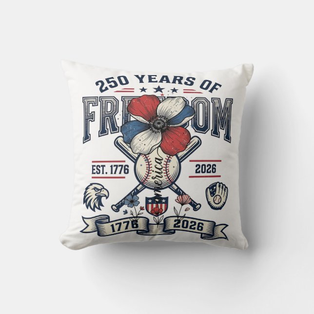 Coussin Amérique Fleuriste Patriotique Vintage Vector Desi (Recto)
