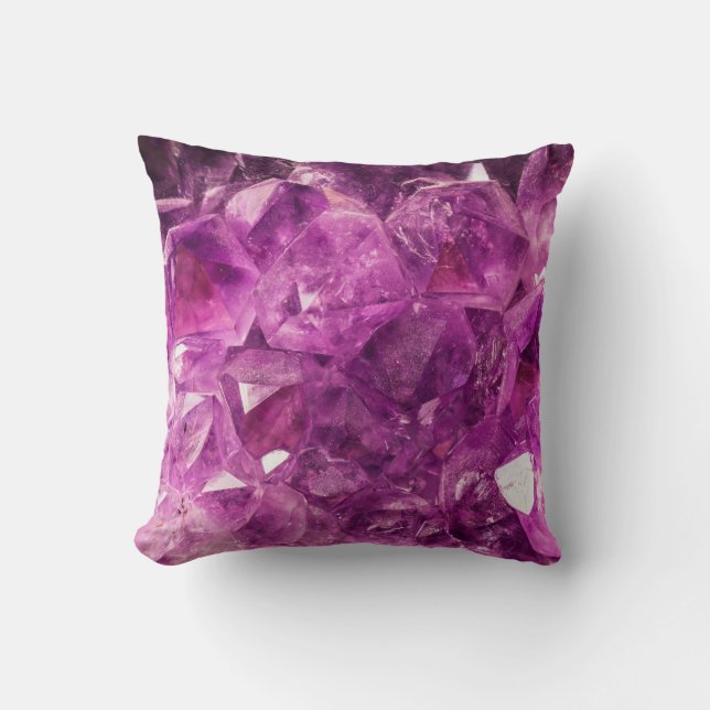Coussin Améthyst Gemstone Image Shiny and Sparkly (Recto)