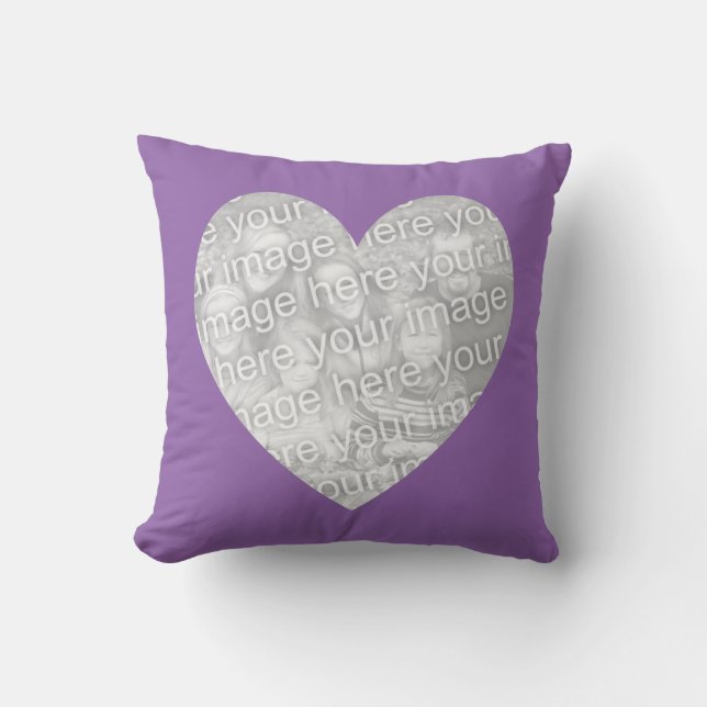 Coussin Amethyst Orchidée forme coeur photo (Recto)