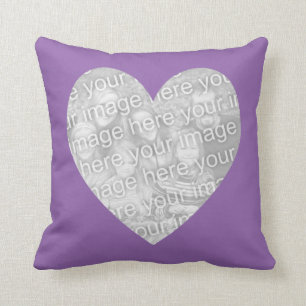 Coussin Amethyst Orchidée forme coeur photo