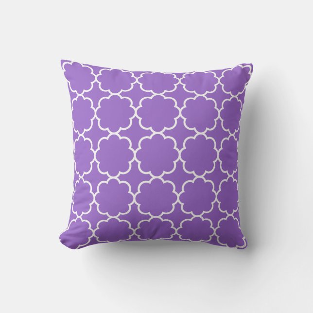 Coussin Amethyst Purple Tuile Motif marocain (Recto)