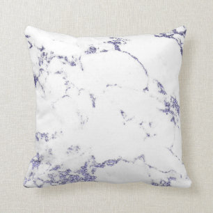 Coussin Améthyste Parties scintillant violet blanc marbre