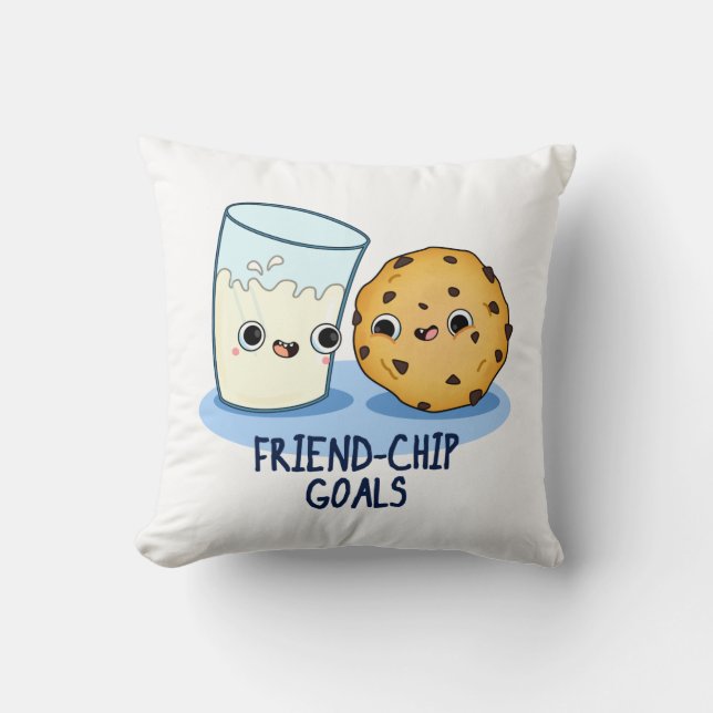 Coussin Ami-Chip Buts Drôle Lait Cookies Pun (Recto)