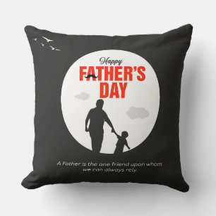 Coussin Ami fiable silhouette de père et fils
