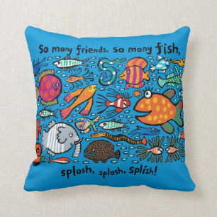 Coussin Amis colorés de poissons