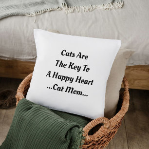 Coussin Amis de chats personnalisés Citation d'amour d'ani