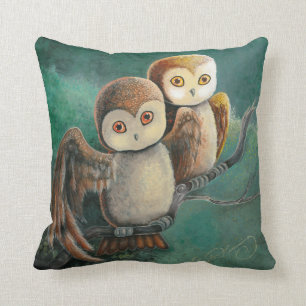 Coussin Amis de hibou Art de hibou