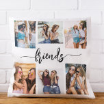 Coussin Amis de l'amitié 6 Photo Collage Keepsaké Cadeau<br><div class="desc">Célébrez l'essence de l'amitié avec l'Amis de l'amitié 6 Photo Collage Keepsaké Cadeau Jetez Oreiller. Personnalisé avec un collage joliment arrangé de six photos chères, il capture les moments spéciaux partagés avec vos amis les plus proches. Réalisée à partir de matériaux de qualité, cette coussin ajoute une touche design et...</div>