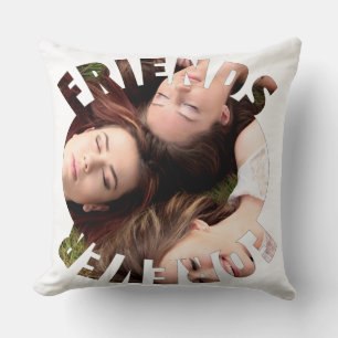 Coussin Amis pour toujours photo personnalisée