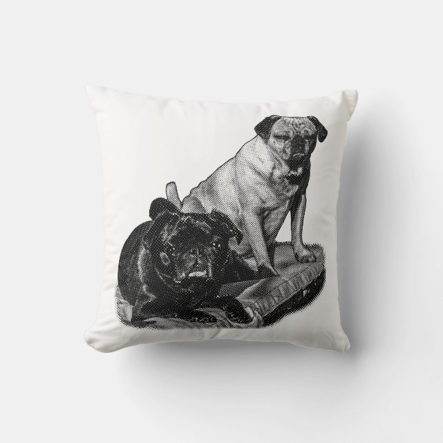 Coussin Amis reposants, contraste cosy (Recto)