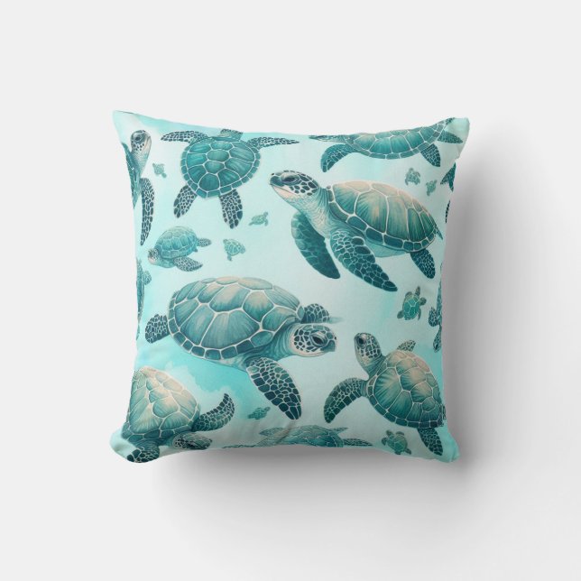 Coussin Amis Tortues Marines (Recto)