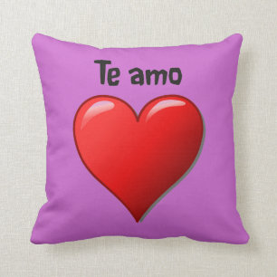 Coussin AMO de Te - Je t'aime dans l'Espagnol