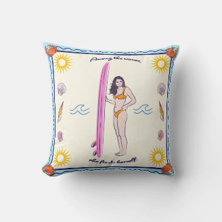 Coussin Among the waves, she finds herself.