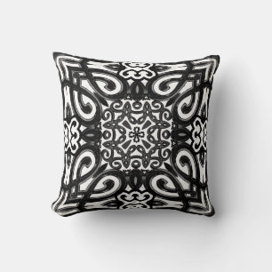 Coussin Amoria : Noir & Blanc Moderne Amour Coeur Cuisine