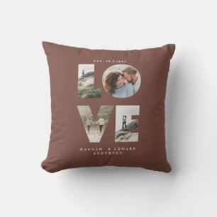 Coussin Amour 4 photo cadeau simple moderne personnalisé