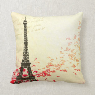 Coussin Amour à Paris pendant le printemps