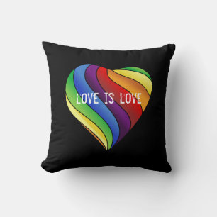 Coussin amour arc en ciel