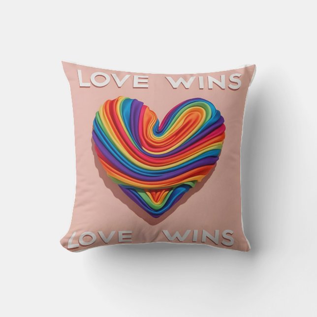 Coussin Amour arc-en-ciel : support de la fierté (Recto)